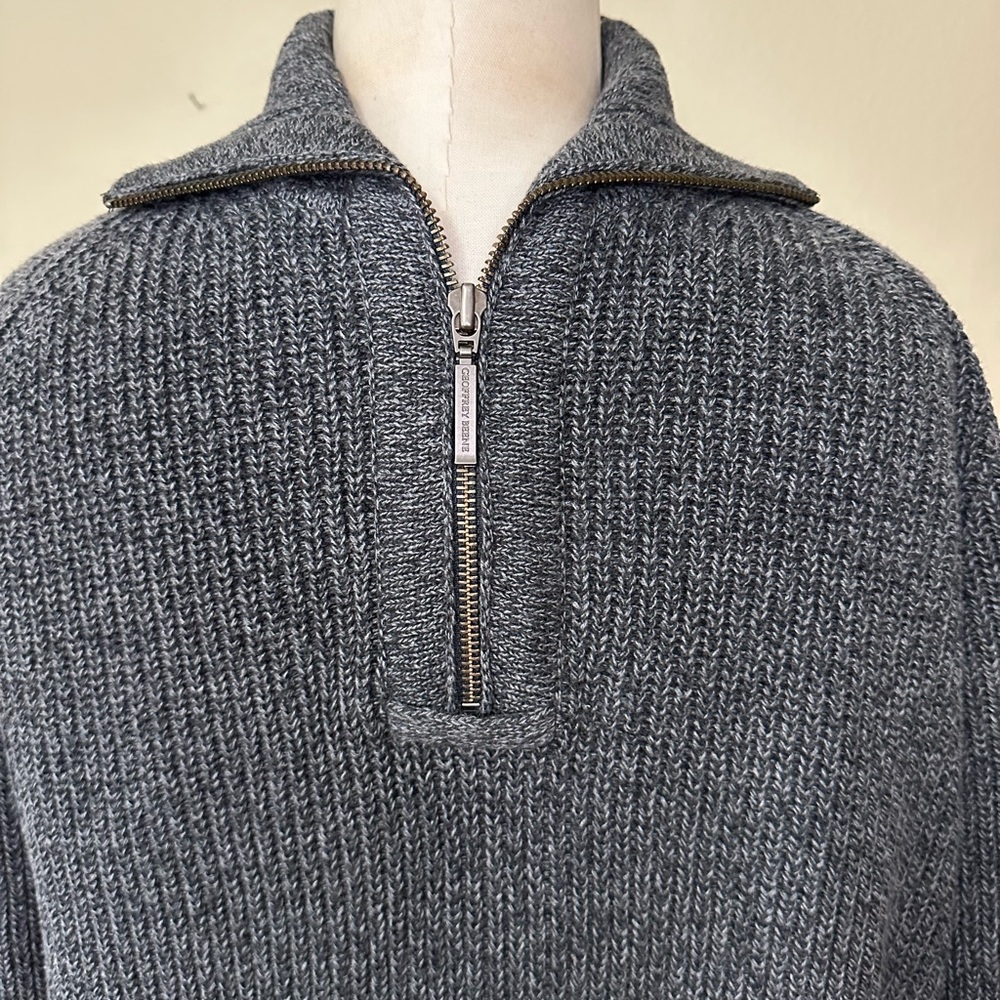 Geoffrey Bean : Men’s Medium: 100%Cotton;Charcoal Color Sweater - Picture 2 of 3